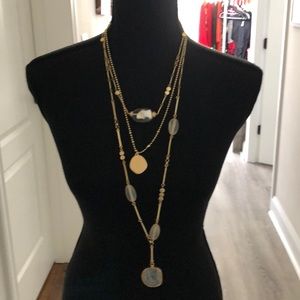 Layered gold necklace
